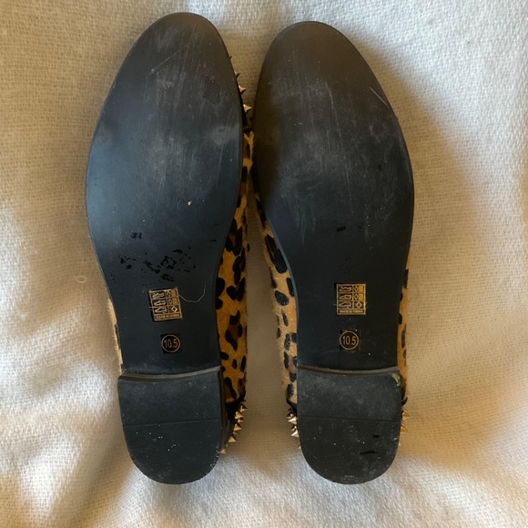 XQWFH Men's Leopard Print Slip On Dress Shoes Loafers Spiked Size 10.5 Unique! - Picture 6 of 14